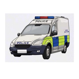 Large 'Police Dog Van' Temporary Tattoo (TO00074509)