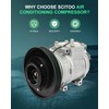 SCITOO AC Compressor 1990-1993 Fit for Honda for Accord 2.2L