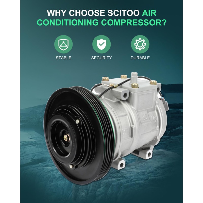 SCITOO AC Compressor 1990-1993 Fit for Honda for Accord 2.2L