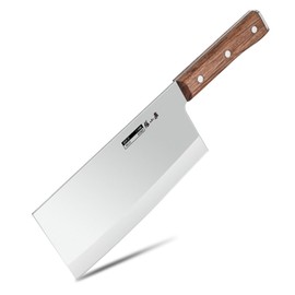 ZHANG XIAO QUAN 7.3 Inch Meat Cleaver Ultra Sharp Chinese Cleaver Knife with Wooden Handle Professional Chef Knife for Kitchen Restaurant
