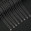 Loprome - 16 cadenas de acero inoxidable con abalorio satélites,