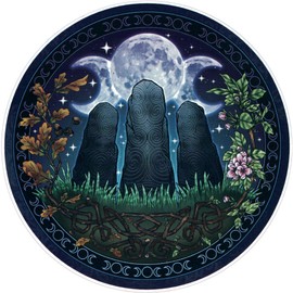 Awen Stones - Bumper Sticker/Decal (4.5" Circular)