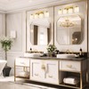 palaro 4 Light Bathroom Light Fixtures,Brushed Gold Vanity Lights for