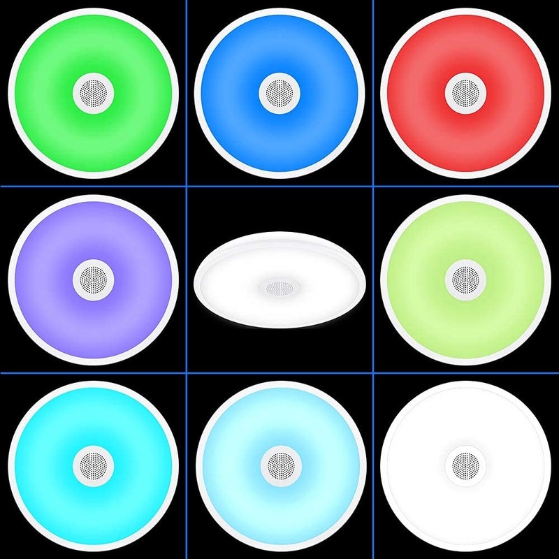 Horevo Bathroom Ceiling Light with Bluetooth Speaker and Remote Control