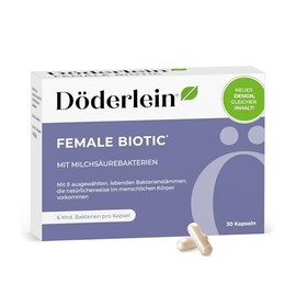 Female Biotic - Lactic Acid Bacteria for Women - For Vaginal Flora - High Dose with 6 Billion CFU per Capsule - 8 Bacterial Strains - Vitamin B2, B6 & Biotin - 30 Capsules