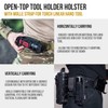 OneTigris Tactical Flashlight Holster Open-top Holder Pouch for Torch Linear