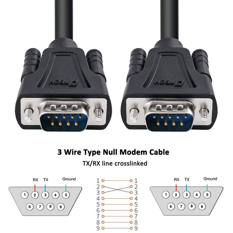 DTECH DB9 to DB9 RS232 Serial Cable Male to Male
