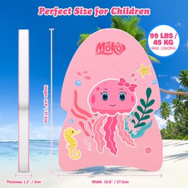 MoKo Swimming Kickboard for Kids, Cartoon Jellyfish-shape Swimming Training Aid Pool Exercise Equipment, Kickboard for Swimming Training for Swimming Beginner, Pink Jellyfish