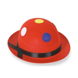 Carnival Devil Costume Set Clown 5-Piece Vest with Matching Bow and Mini Melon, Gloves and Clown Nose Fun Bird Casper