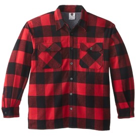 Buffalo Plaid Sherpa Lined Jacket, Red, Medium