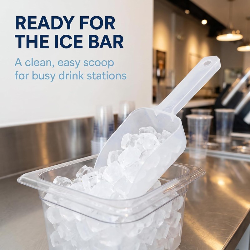 Plastic Ice Scoop, Kitchen Ice Scooper for Ice Maker Freezer