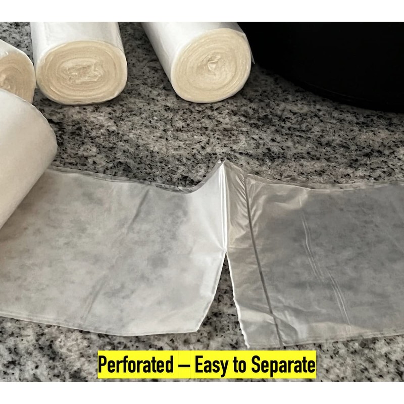 1.2 Gallon 120 Clear Small Trash Bags Bathroom 1 Gallon