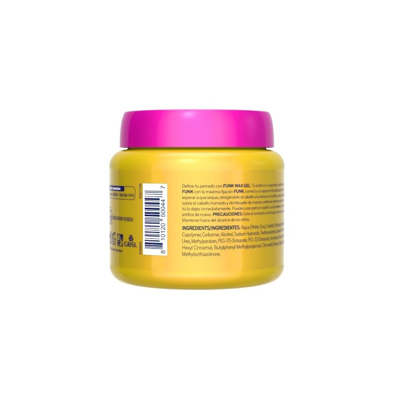 Funk, Cera Gel para cabello Moldea y estiliza, 280 g