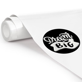 TransWonder White Puff-Vinyl-Heat-Transfer 3D Puff Vinyl Puff Heat Transfer Vinyl - 12x20ft. Puff Iron on Vinyl for Cricut T Shirts