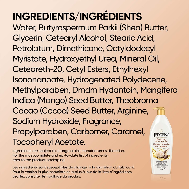 Jergens Enriching Shea Butter Moisturizer & Body Lotion for Dry