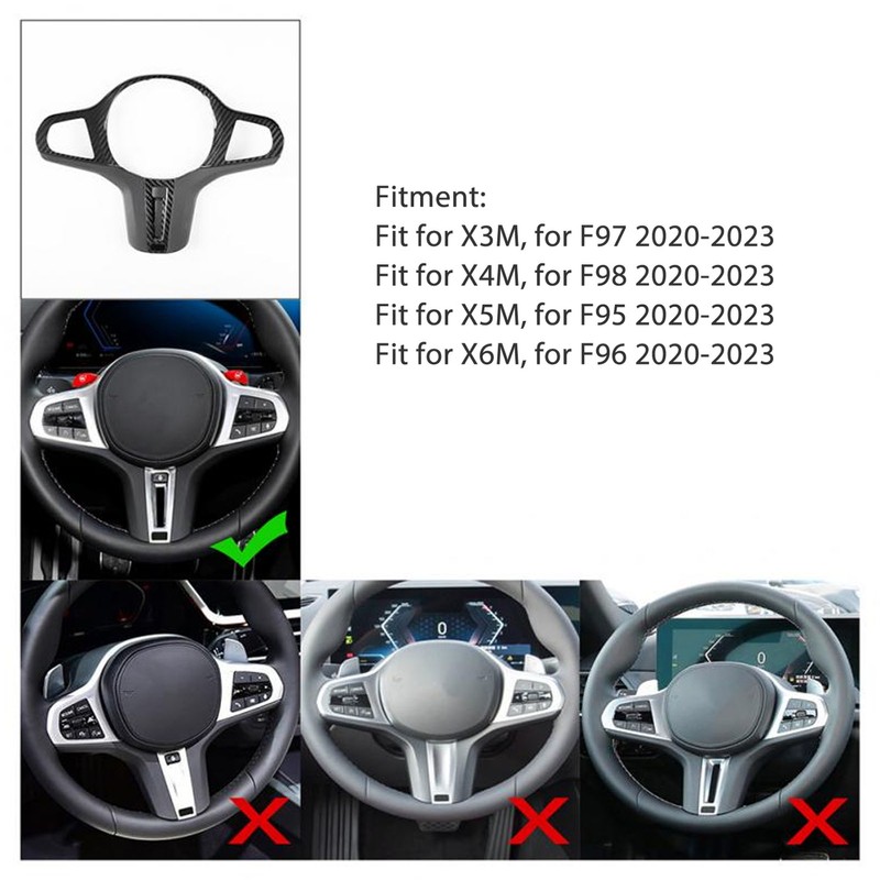 Steering Wheel Frame Trim Cover Carbon Fiber Protective Steering Wheel