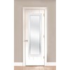MCS Over-the-Door Mirror, 12x48 Inch Glass White Wood Grain Finish
