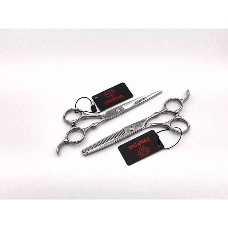 EVOLVING Kit Tijeras Silver 6 Pulgadas Barbero Estilista Evolving