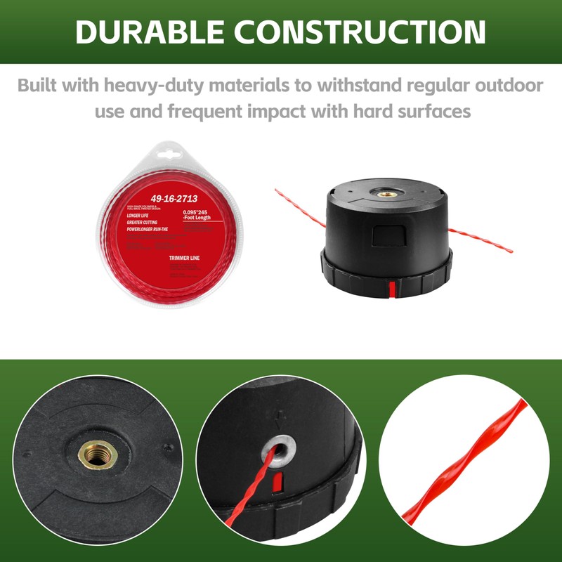 TOKDOOT 49-16-2714Weed Eater Head with Trimmer Line for Milwau-kee Trimmer