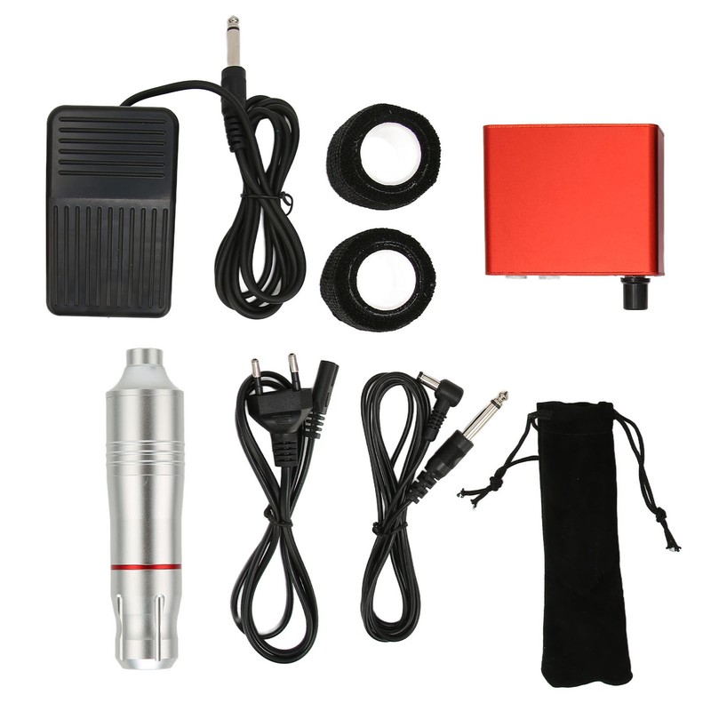 Rotary Pen Tattoo Machine Kit Tattoo Power Supply Foot Pedal