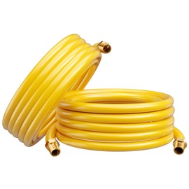 Flexible 70ft 3/4" Natural Gas Hose, CSST Corrugated Stainless Steel Tubing, Propane Gas Pipe Conversion Kit with 2 Male Adapter Fittings