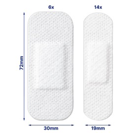 Elastoplast Sensitive Hypoallergenic Plasters (20 Plasters), Plasters for Painless Removal, Soft and Breathable Fabric Plasters, Protects and Cushions the Wound, Sensitive Plasters, White