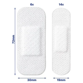 Elastoplast Sensitive Hypoallergenic Plasters (20 Plasters), Plasters for Painless Removal, Soft and Breathable Fabric Plasters, Protects and Cushions the Wound, Sensitive Plasters, White