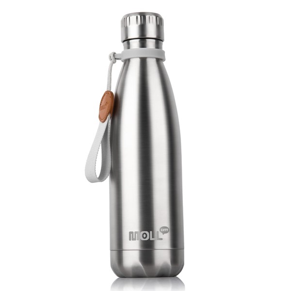 Mollcity 17 oz Stainless Steel Water Bottle-Insulated Water Bottle-Sports Water