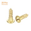 sourcing map Wood Screws M3.5 x 12mm Slotted Round Head