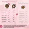 SEGO Larger Human Hair Bun, Real Hair Messy Bun Hairpieces