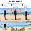 Beach Umbrella Sand Anchor for Outdoor Shade – Heavy-Duty Spiral