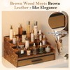 4 Tier Cologne Stand Organizer for Men, Retro Wooden Perfume