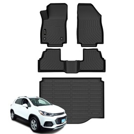 Jenofa-Floor Mats & Cargo Liner for Chevy Trax 2014-2023/Buick Encore 2013-2023 (Not fit Encore GX) All Weather Floor Mats Set Waterproof Durable Car Mat Cusotm Fit Trax Accessories Black
