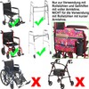 Wheelchair Organiser Storage Bag, Double Sided Armrest Bag with Cup