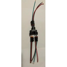 Deutsch Assembled Black Deutsch 3-Pin Bus Y-Adapter Splitter 14 AWG Pigtail harness