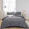 MOONLIGHT20015 Double Duvet Cover - Grey Solid Soft Double Bedding