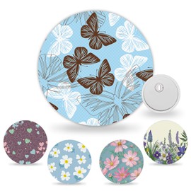 HONYOU 15Pack Freestyle Bandage for Libre 3 Plus Sensor Covers Waterproof, 15 Days Libre 3 Floral & Butterfly Pattern Stickers Tape CGM Adhesive Patches Without Hole