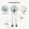 Starchenie Emerald Earrings for Women 925 Sterling Silver Infinity Dangle