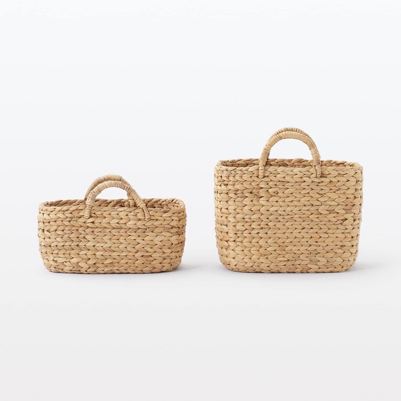 Mujin Ryohin Handled Oval Basket Small 37 x 18.5 x