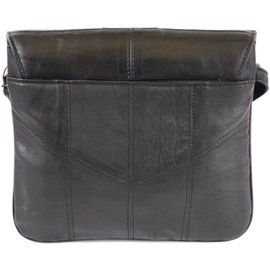 SNUGRUGS Ladies Super Soft Nappa Leather Shoulder Bag/Cross Body Bag (Black), M
