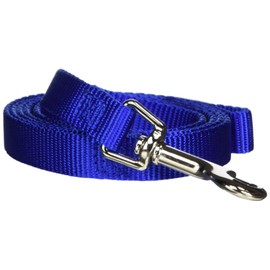 Hamilton Single Thick Deluxe Nylon Lead with Swivel Snap, 5/8-Inch by 4-Feet Long, Blue