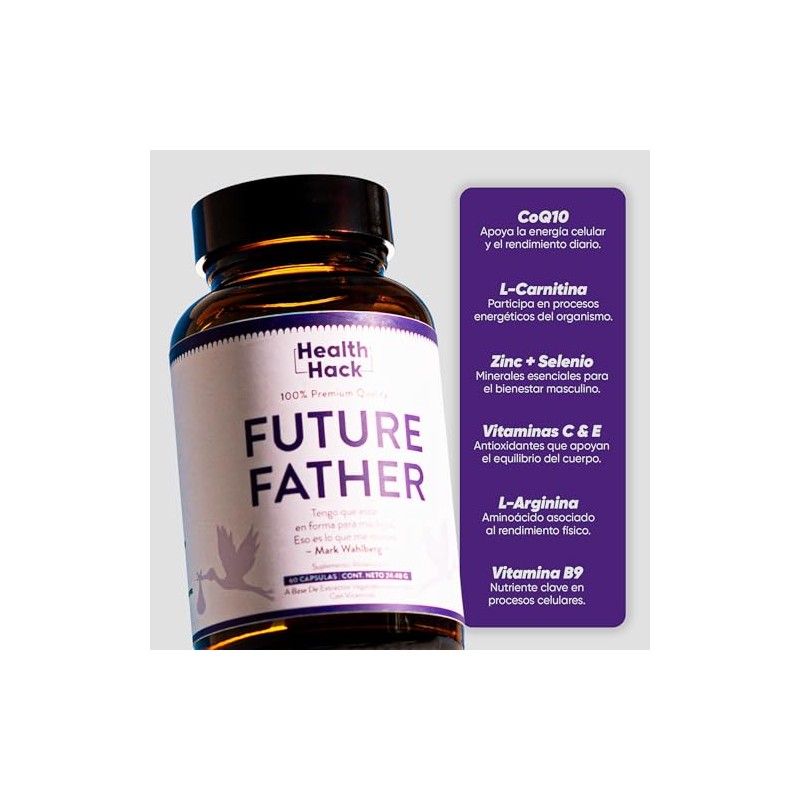 CoQ10 y L-Carnitina para Hombres con Zinc, Ginseng y Selenio