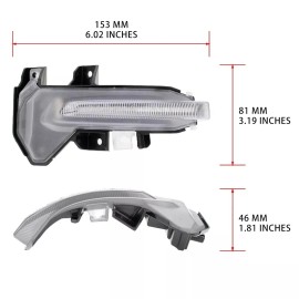 dreamrefit Clear Sequential Mirror Turn Signal Lamp For Toyota Tundra 2022-25 Sequoia 23-25