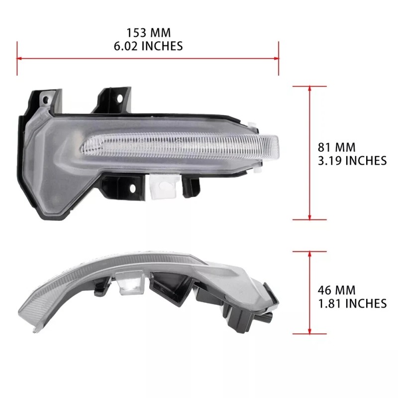 dreamrefit Clear Sequential Mirror Turn Signal Lamp For Toyota Tundra