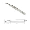 Vetus Tweezer Non-Magnetic Stainless Steel Curved Slant Tip Eyelash Eyebrow