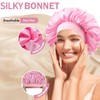 Violet Satin Hair Bonnets for Sleeping Night Cap for Women