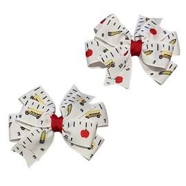 School Days Toddler Hair Bow Set