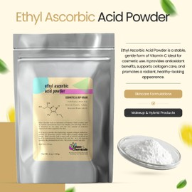 Talsen Chemicals Ethyl Ascorbic Acid Powder Stable Vitamin C Derivative Help to Absorb Vitamin C to Skin Improve Skin Gloss, Skin Elasticity, Anti-Oxidation, and Other Functions (2 Ounce / 56 gram)