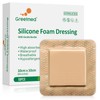 Silicone Foam Dressing 4x4 Inch with Border 10 Packs Adhesive