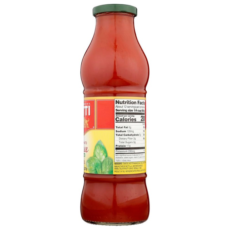 Mutti Passata Tomato Puree w Basil 24.5 oz (12 Pk)